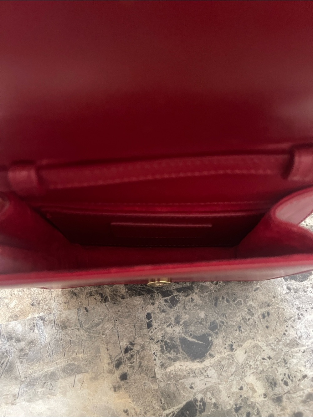 Saint Laurent Red Leather Compact Crossbody Bag - Picture 4 of 5